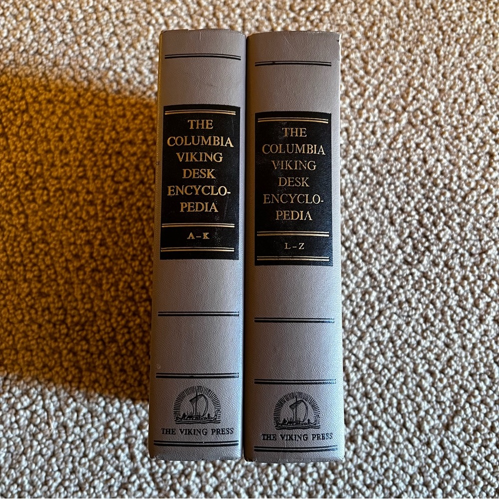 Vintage 1953 The Columbia Viking Desk Encyclopedia Volume 1 & 2 Set Of 2 Books